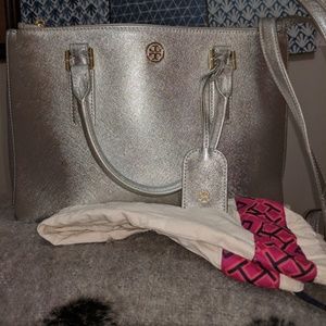 EUC Tory Burch Small Double Zip Tote